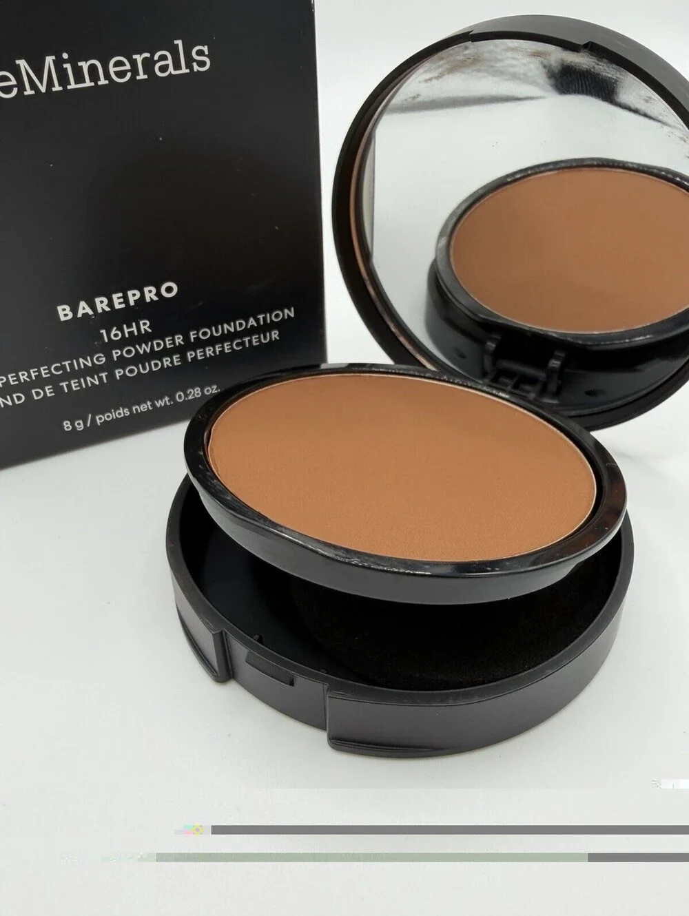 bareMinerals BAREPRO 16HR Powder Foundation Deep 55 Neutral 8g New In Box